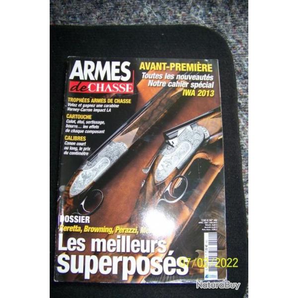 REVUE "ARMES DE CHASSE" EDITIONS LARIVIERE N49 avril-mai-juin-2013- 98 pages - 27x30 cm