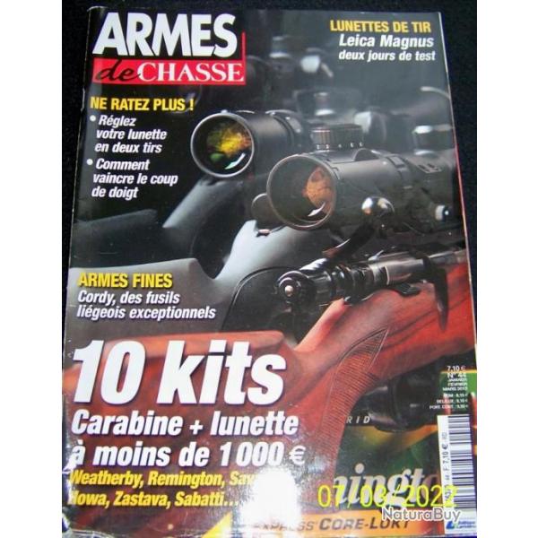 REVUE "ARMES DE CHASSE" EDITIONS LARIVIERE N44 janvier-fvrier-mars-2012- 98 pages - 27x30 cm