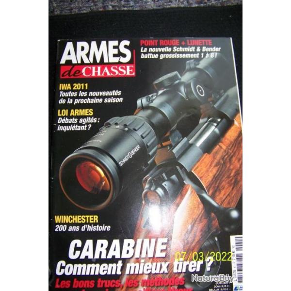 REVUE "ARMES DE CHASSE" EDITIONS LARIVIERE N41 avril-mai-juin-2011- 98 pages - 27x30 cm