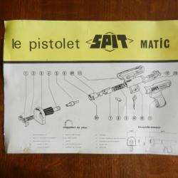 publicité notice éclaté du pistolet Spit Matic Pièces détachèes