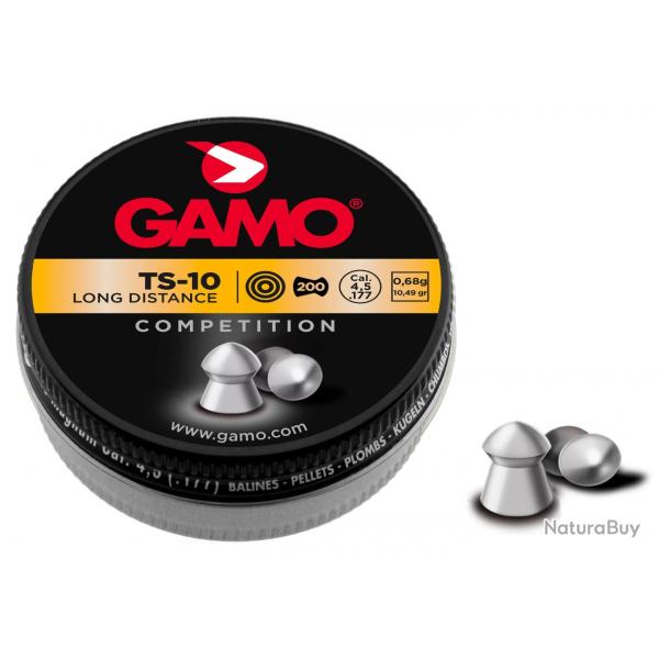 Plombs Gamo TS-10 compétition tête pointue Cal. 4,5 mm