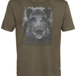 Tee shirt Sanglier kaki PERCUSSION