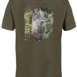 Tee shirt Cerf kaki PERCUSSION