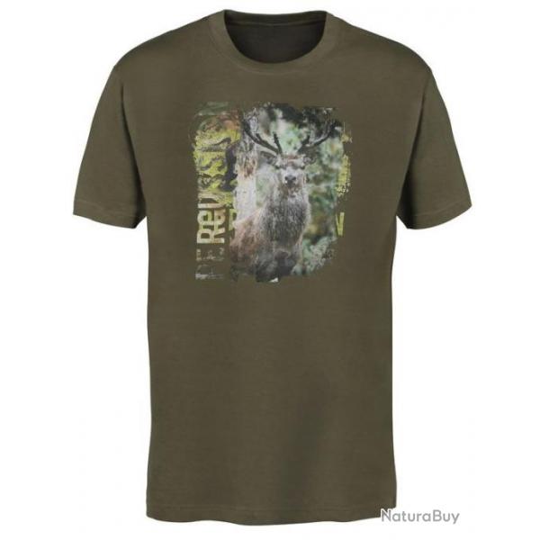 Tee shirt Cerf kaki PERCUSSION