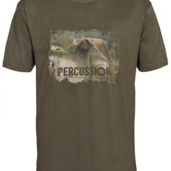 Tee shirt Bécasse kaki PERCUSSION