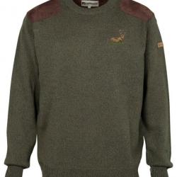 Pull de chasse col rond broderie Cerf Percussion