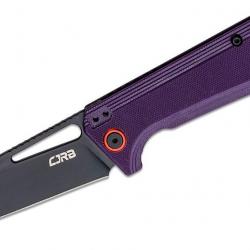 Couteau CJRB Ruffian Purple Lame Acier AR-RPM9 Black Manche G10 IKBS Linerlock Clip J1924BVT