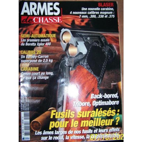 REVUE "ARMES DE CHASSE" EDITIONS LARIVIERE N36 janvier-fvrier-mars-2010- 98 pages - 27x30 cm