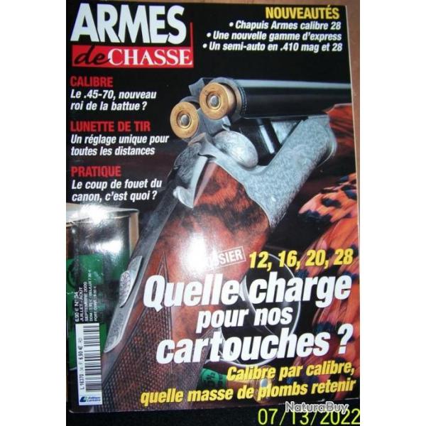 REVUE "ARMES DE CHASSE" EDITIONS LARIVIERE N34 juillet-aot-septembre-2009- 114 pages - 27x30 cm