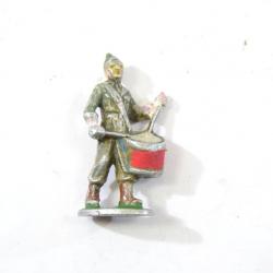 Soldat aluminium ( quiralu ?) tambour France WW2 ? Figurine a repeindre