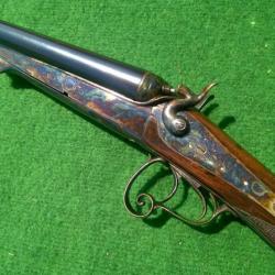 Magnifique fusil à chiens jaspé calibre 16/65 PV catégorie D