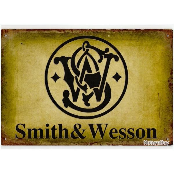 PLAQUE METAL Publicit smith et Wesson