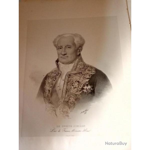 Comte Joseph Jrme Simon. Pair de France par Mauraisse. Lithographie XIXe