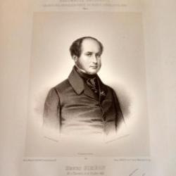 Comte Henri Siméon. Lithographie XIXe par Desmaisons