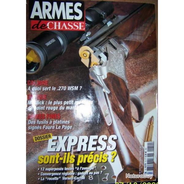 REVUE "ARMES DE CHASSE" EDITIONS LARIVIERE N19 octobre-novembre-dcembre -2005-  98 pages-27x30 cm