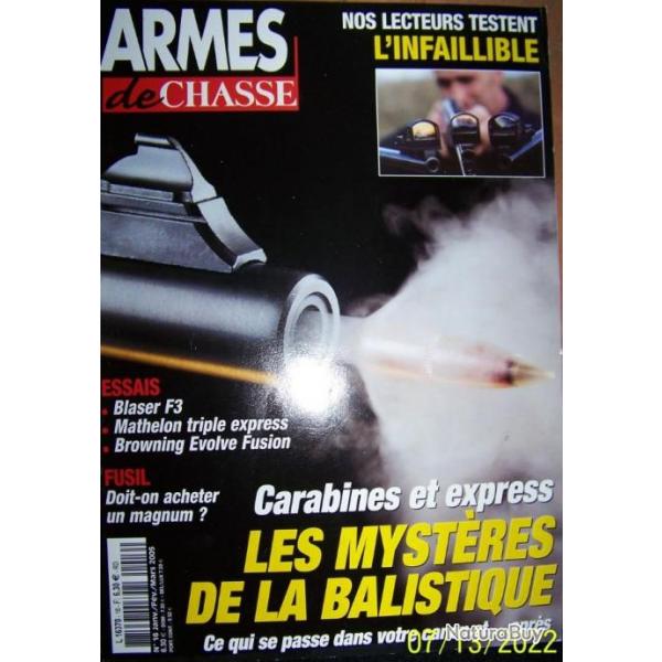 REVUE "ARMES DE CHASSE" EDITIONS LARIVIERE N16 janvier-fvrier-mars -2005-  98 pages-27x30 cm