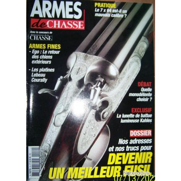 REVUE "ARMES DE CHASSE" EDITIONS LARIVIERE N10 juillet-aot-septembre -2003-  98 pages-27x30 cm