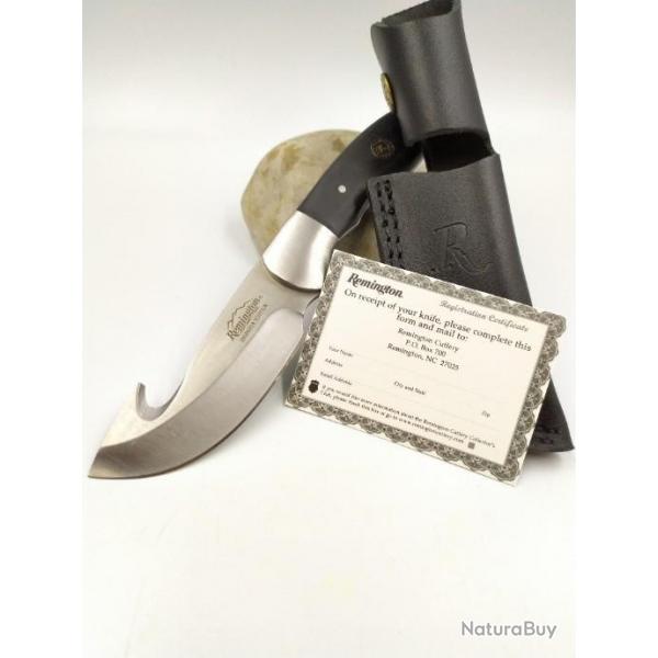 Magnifique Couteau de Chasse  dpecer REMINGTON  avec son Etui en Cuir R1931207