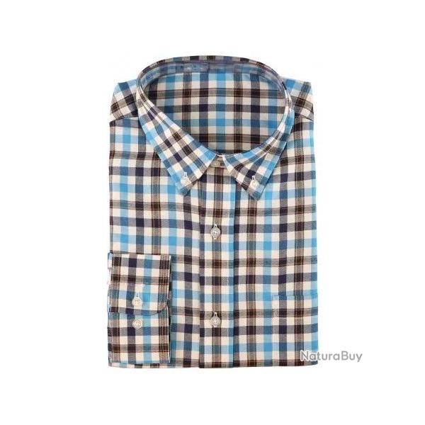 Chemise De Chasse  Carreaux Somlys 512 Bleu - 40