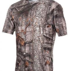 T shirt De Chasse Treeland Camo Forest