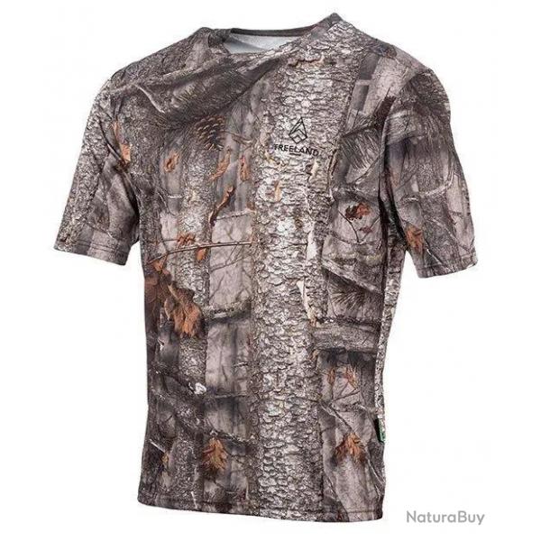 T shirt De Chasse Enfant Treeland Camo Forest