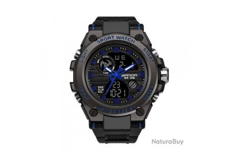 SAISIR Montre Num rique Bracelet de Sport Bleu Chronom tre