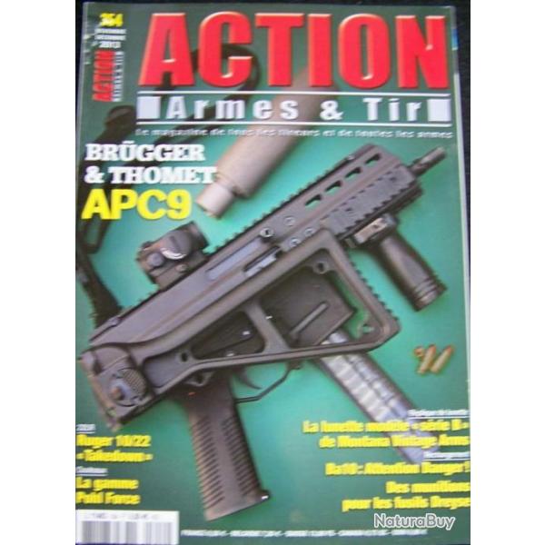"ACTION" LE MAGAZINE DE REFERENCE DES ARMES & TIR N 354 - NOVEMBRE/DECEMBRE -2013 - T.B.E.
