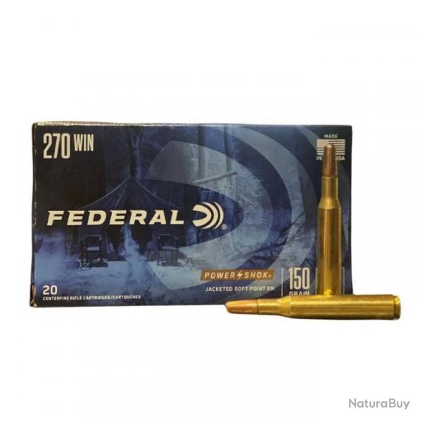 Munitions Federal Power Shok Cal.270win 150gr sp par 60