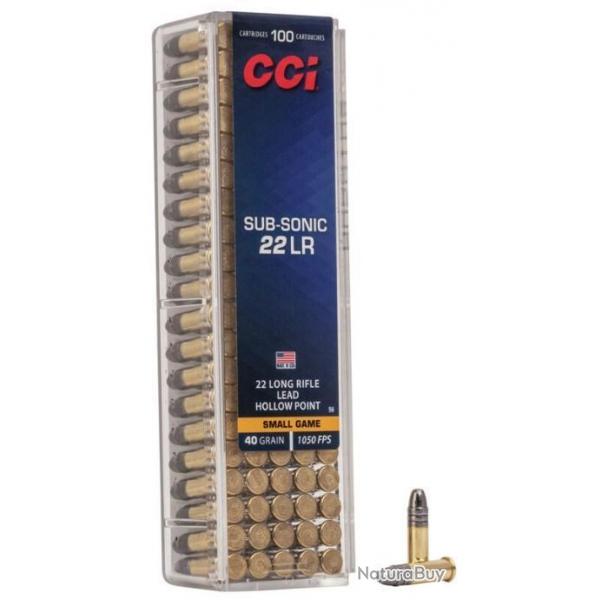 Munitions CCI 22lr Small Game Subsonic HP par 500