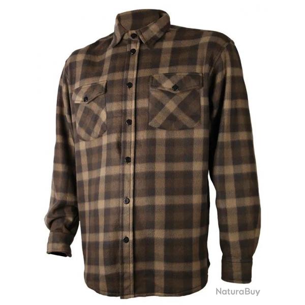 Chemise Polaire Carreaux Treeland Marron