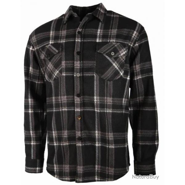 Chemise Polaire Carreaux Treeland Noire