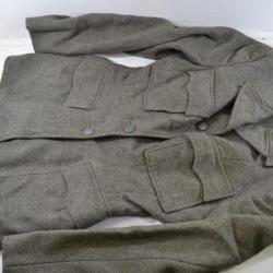 Veste vareuse Suédoise modèle 1939, drap de laine. Uniforme ancien. WW2 Suède reconstitution
