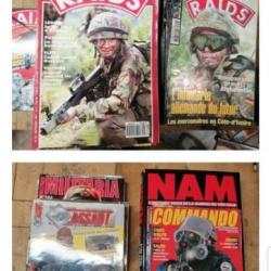 Lot de magazines sur les armes ,le tir,l' airsoft ,le paintball ,l armée et la guerre