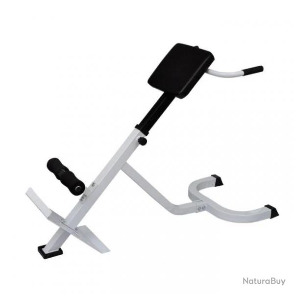 Banc de musculation du dos acier sport fitness musculation blanc et noir 02_0000032