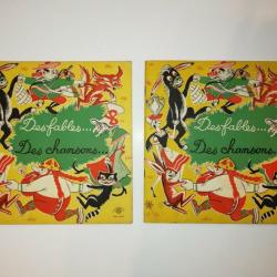 Livres disques vinyles 33T  "des fables et des chansons" (collection Rare)
