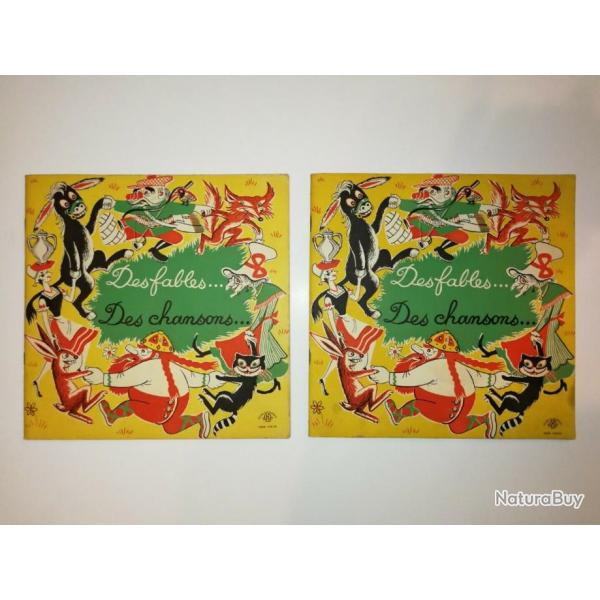 Livres disques vinyles 33T  "des fables et des chansons" (collection Rare)