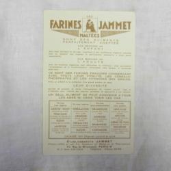 ancienne carte postale publicitaire Farines Jammet - La Lorraine