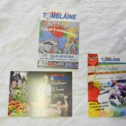 lot de 3 cartes postales publicitaires commune de Tomblaine 54510