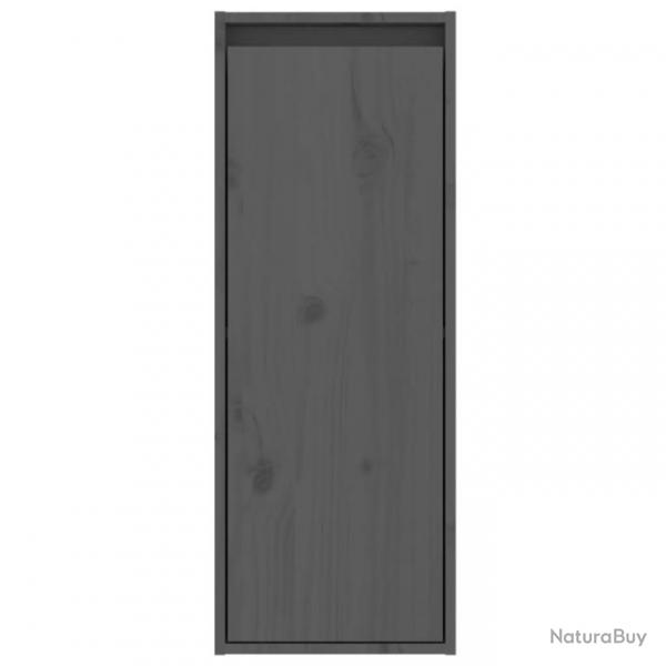 Armoire murale Gris 30x30x80 cm Bois de pin massif 813499