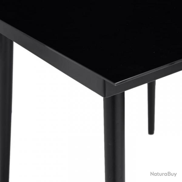 Table  dner de jardin Noir 200x100x74 cm Acier et verre 3100108