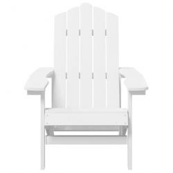 Chaises de jardin Adirondack avec table PEHD Blanc 3095704