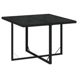 Mobilier à dîner de jardin et coussins 5pcs Résine tressée Noir 3095504