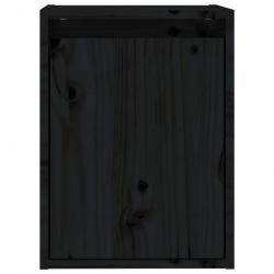 Armoire murale Noir 30x30x40 cm Bois de pin massif 813483