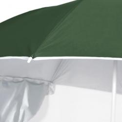 Parasol de plage avec parois latérales Vert 215 cm 318838