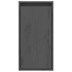 Armoire murale Gris 30x30x60 cm Bois de pin massif 813489