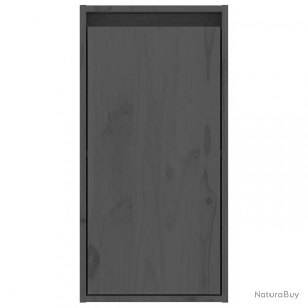 Armoire murale Gris 30x30x60 cm Bois de pin massif 813489