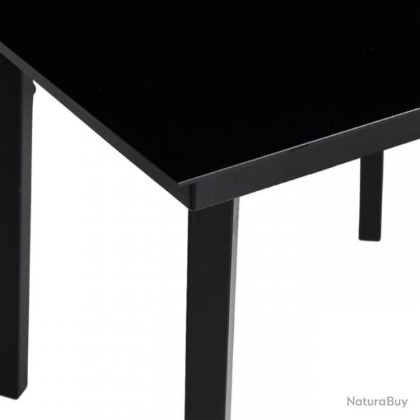 Table  dner de jardin Noir 200x100x74 cm Acier et verre 3100107