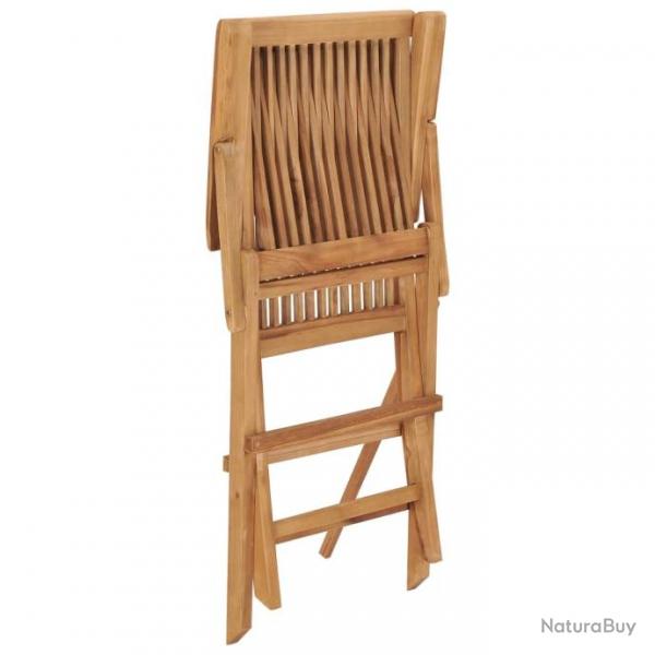 Chaises pliables de jardin 4 pcs Bois de teck solide 3096593