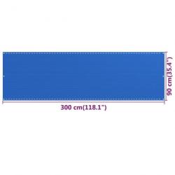 Écran de balcon Bleu 90x300 cm PEHD 310984