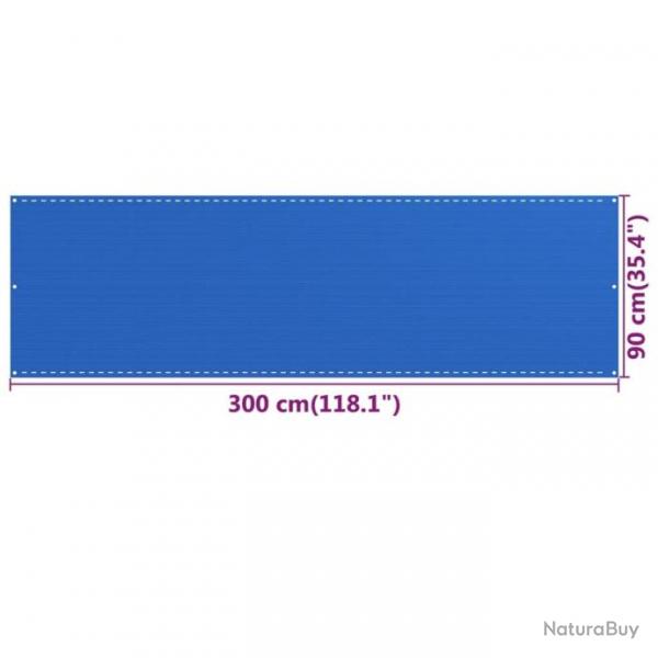 cran de balcon Bleu 90x300 cm PEHD 310984